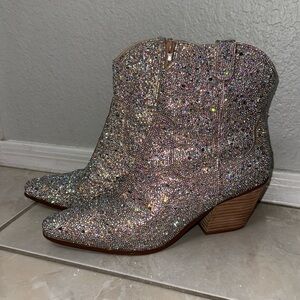 Betsey Johnson rhinestone boots
